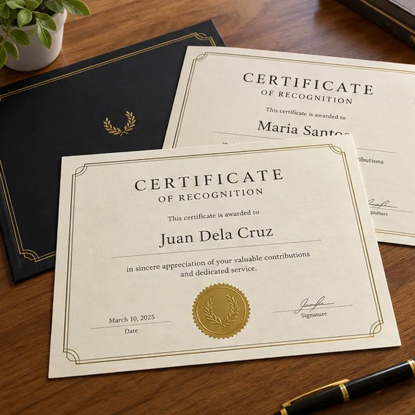 Certificates